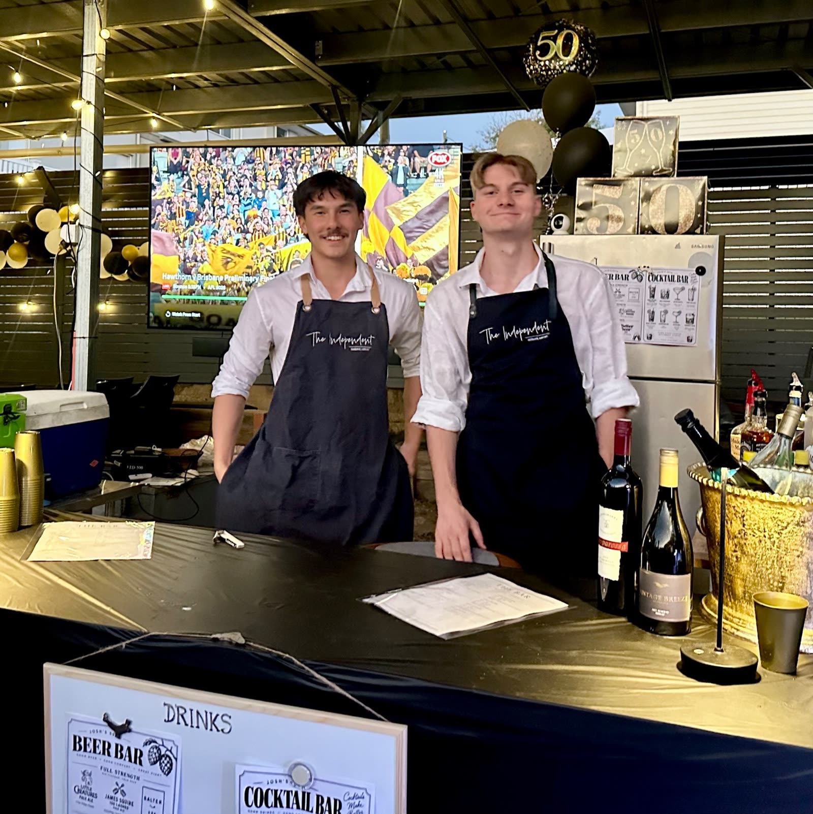 The cocktail bar, staffed all night by The Independent